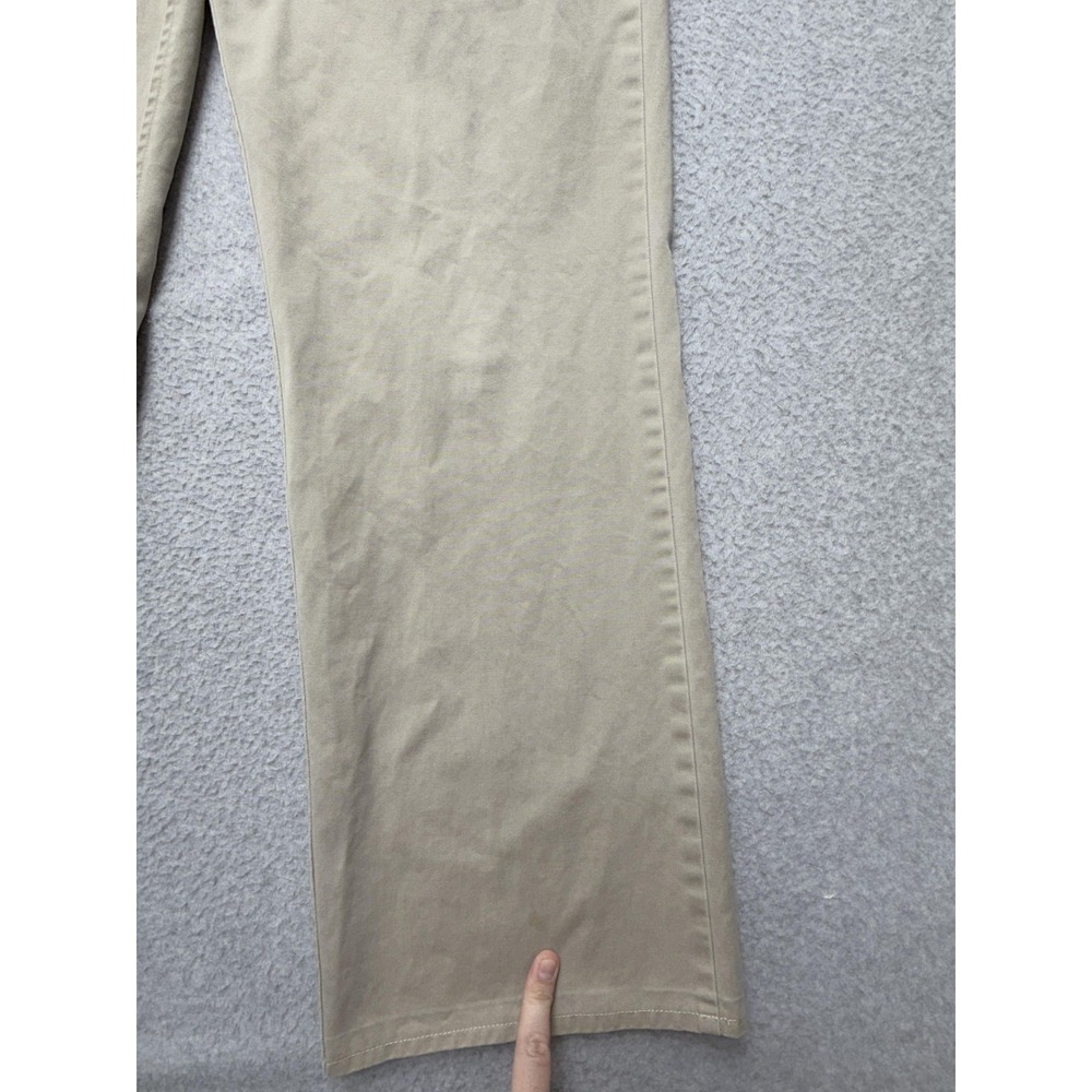 J.Crew Pants Mens 34x30 Beige Bootcut Chino Regular Fit Casual Vtg - Picture 2 of 16